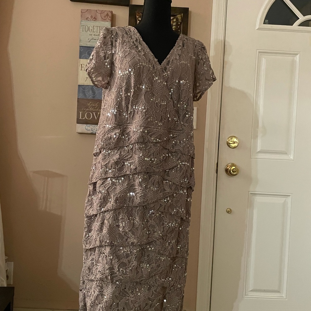 Mauve and Silver Sequin Women’s Dress